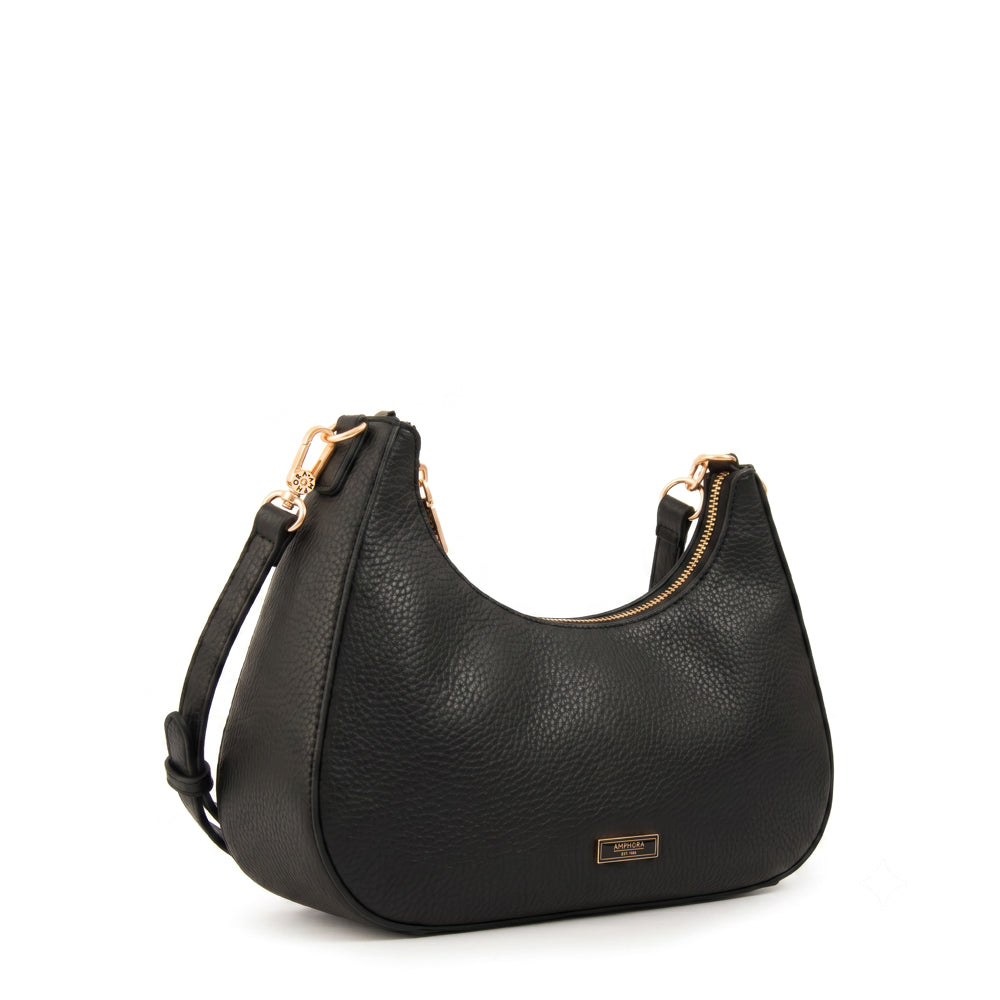 Cartera corte oval angela negro