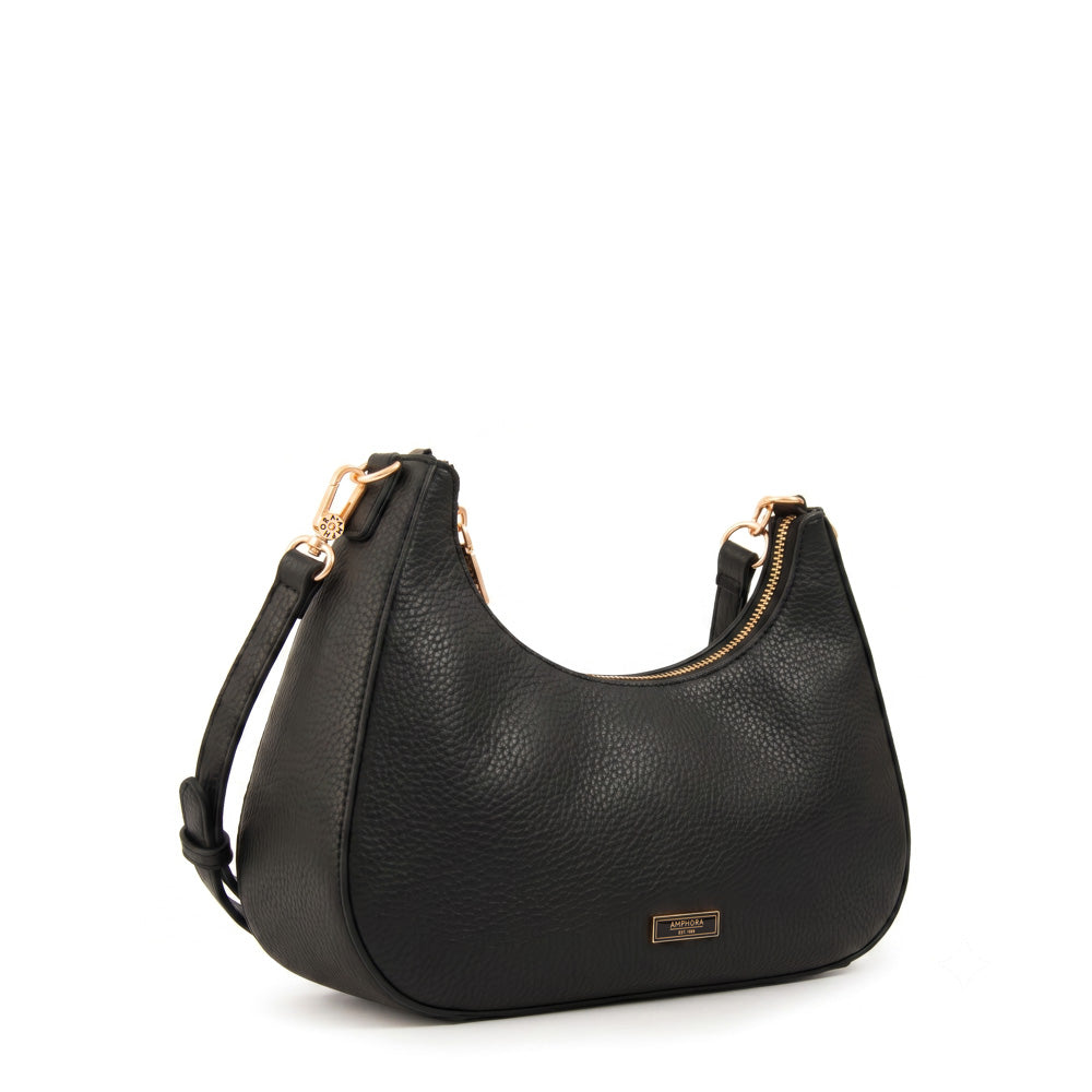 Cartera corte oval angela negro