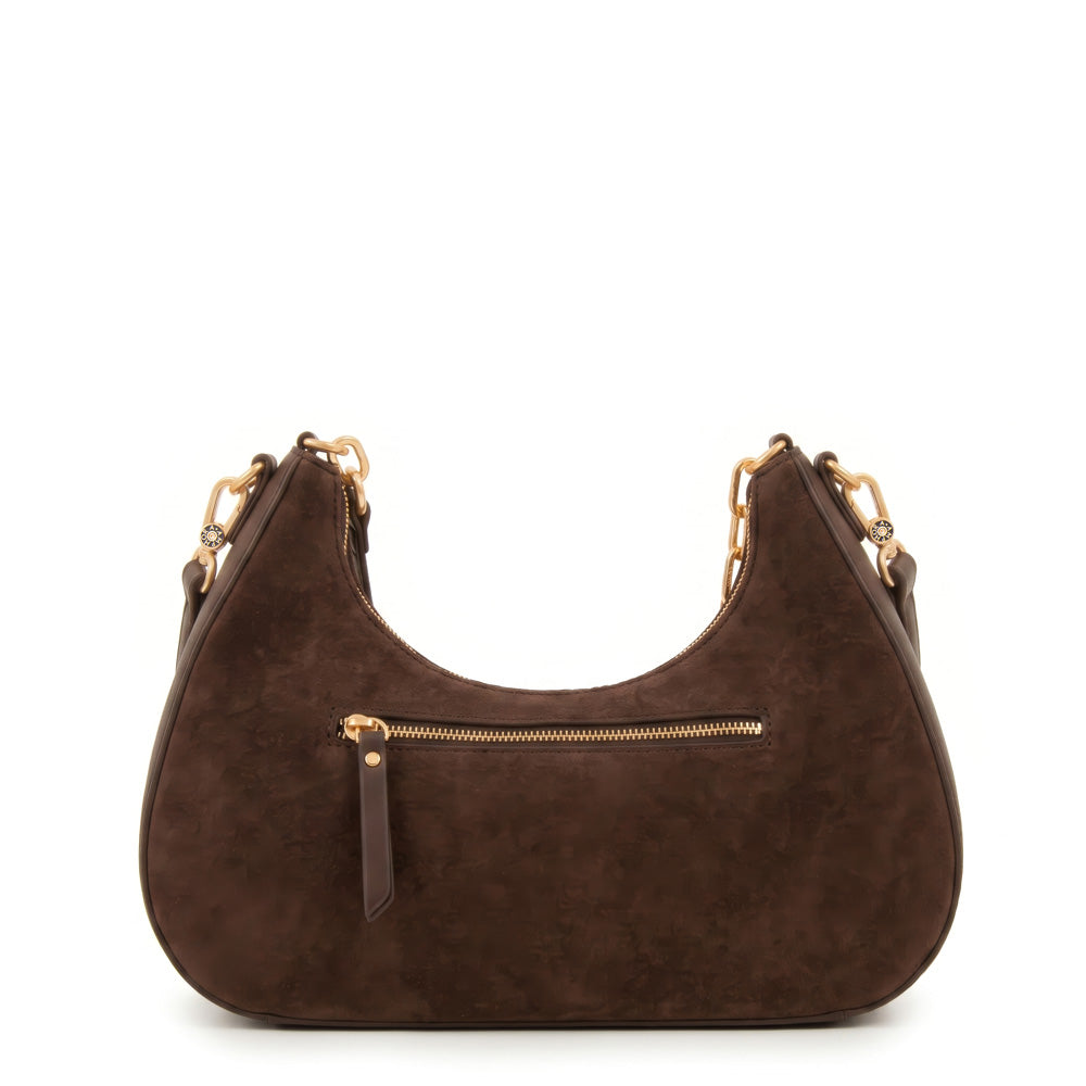 Cartera corte oval angela café