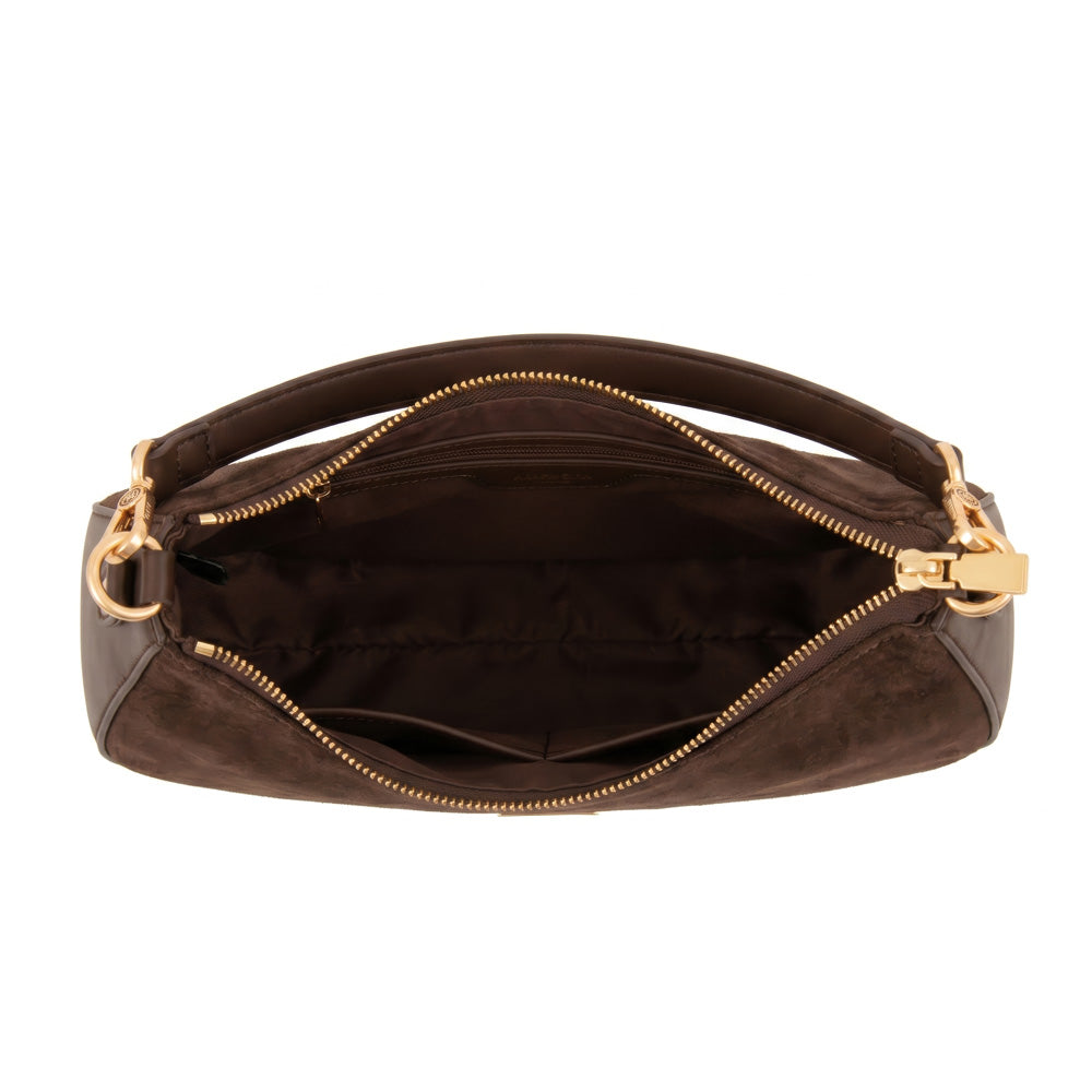 Cartera corte oval angela café