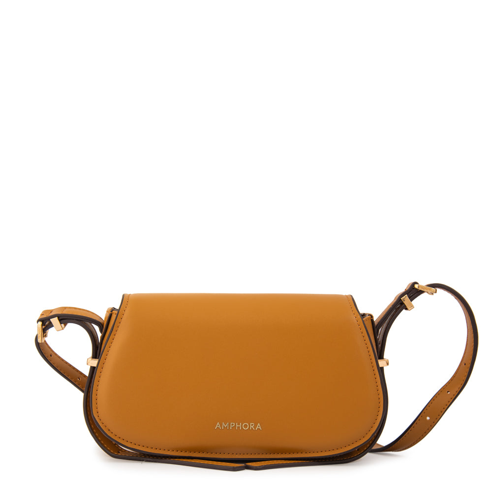 Cartera bandolera fanny pequeña camel