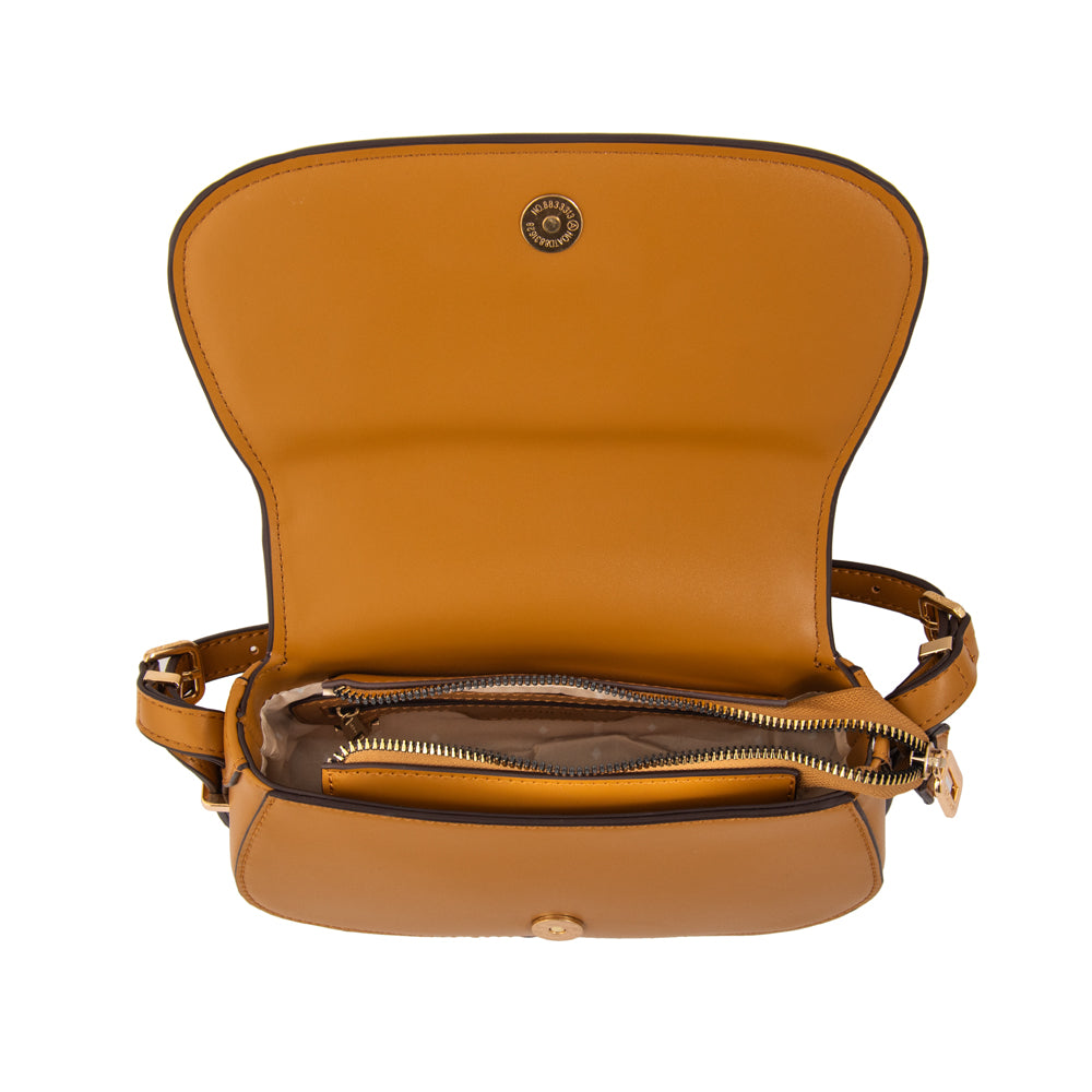 Cartera bandolera fanny pequeña camel