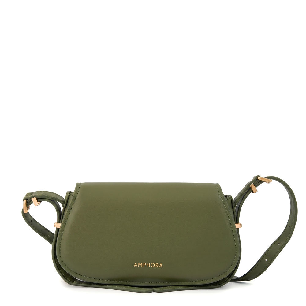 Cartera bandolera fanny pequeña verde oliva