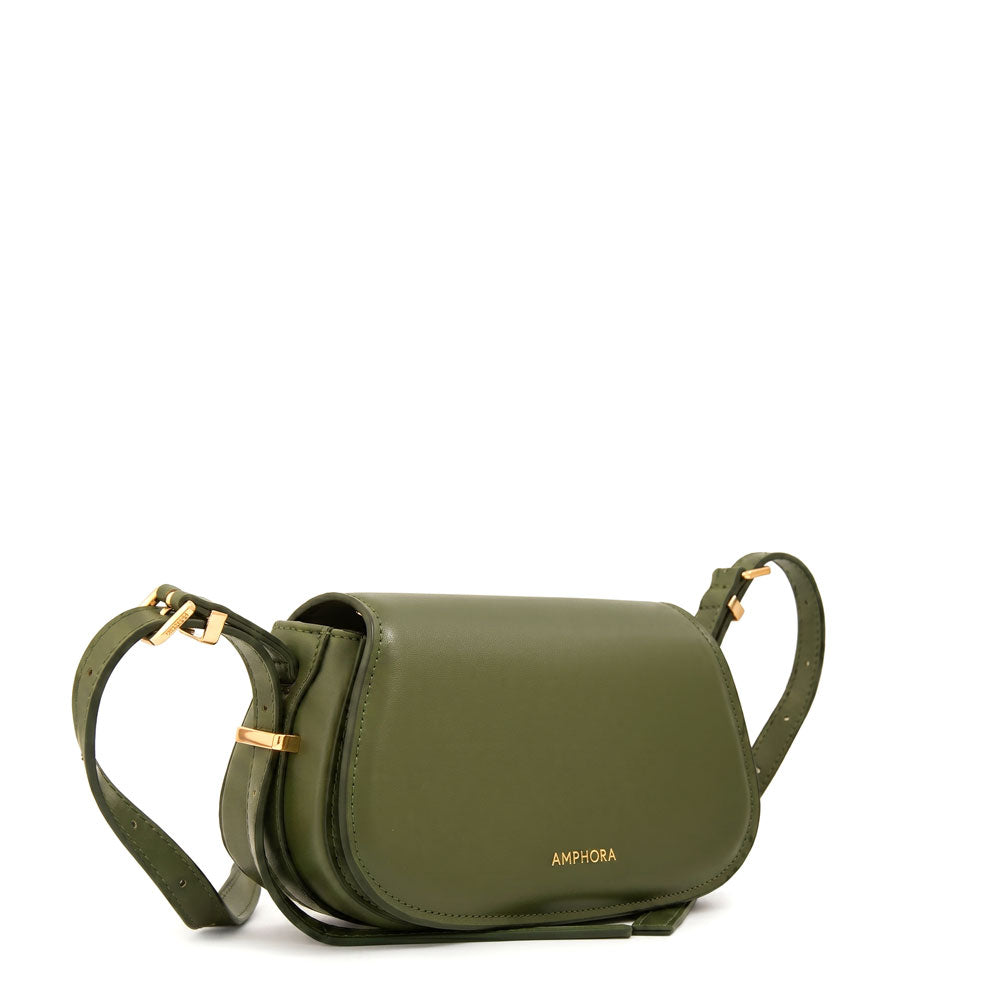 Cartera bandolera fanny pequeña verde oliva