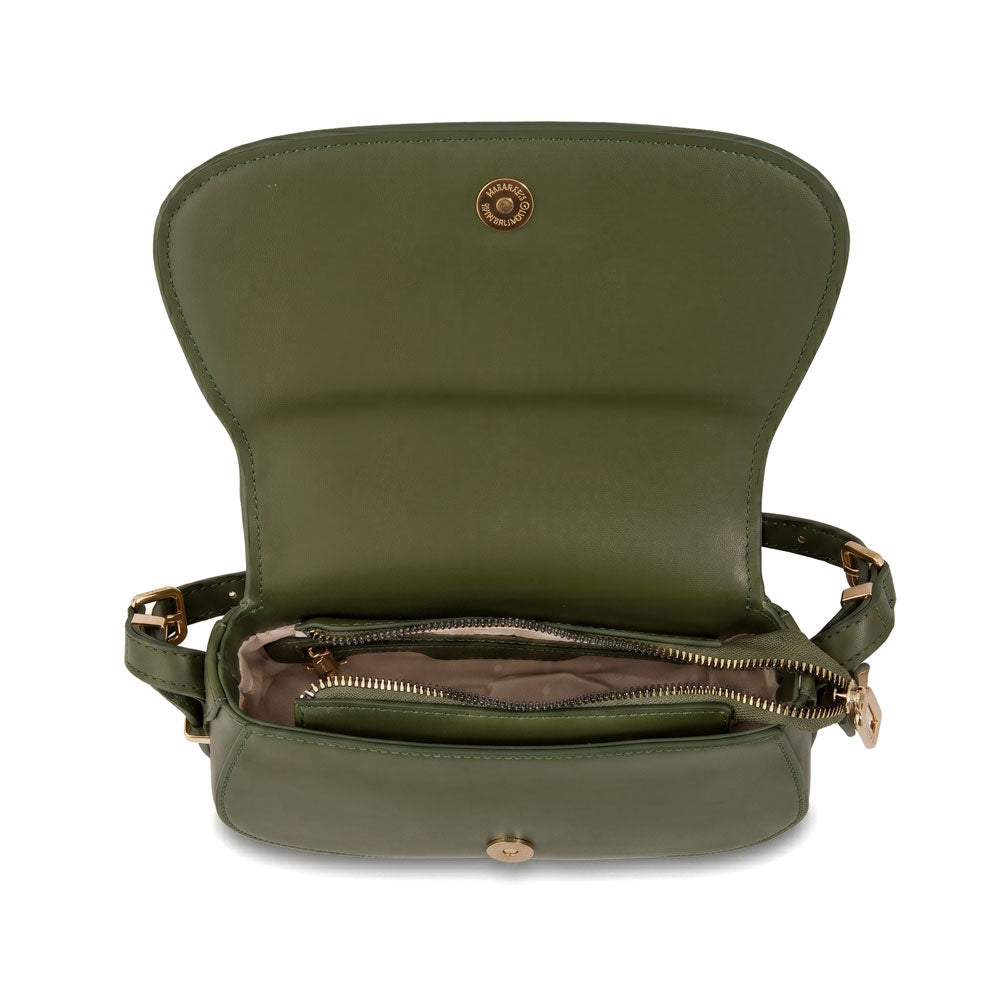 Cartera bandolera fanny pequeña verde oliva
