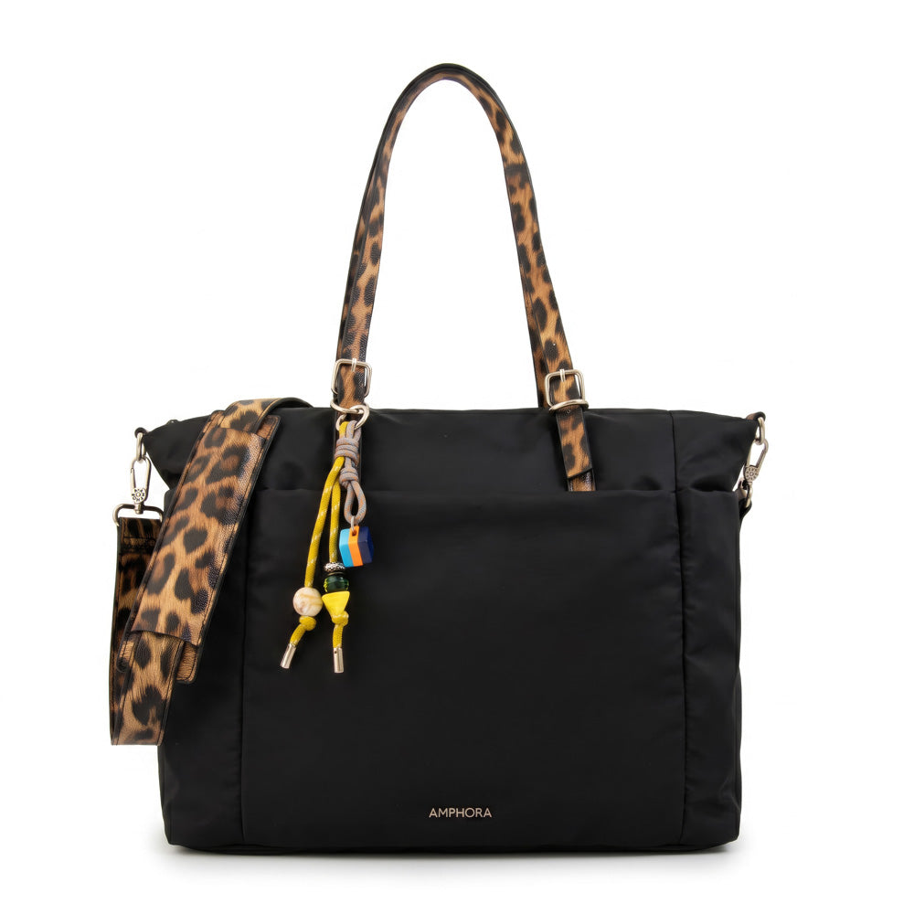Cartera tote porta notebook lily negro