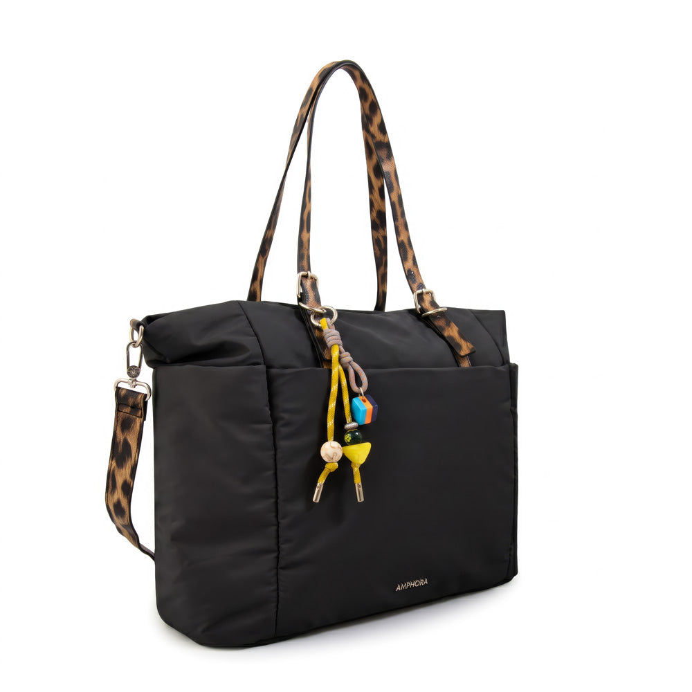 Cartera tote porta notebook lily negro