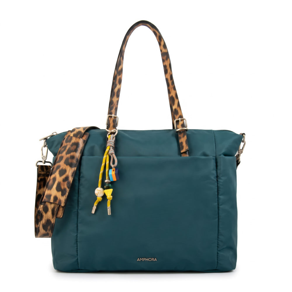 Cartera tote porta notebook lily petroleo