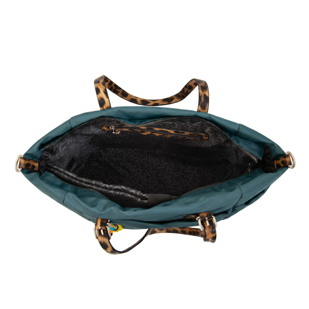Cartera tote porta notebook lily petroleo