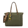 Cartera tote porta notebook lily verde oliva