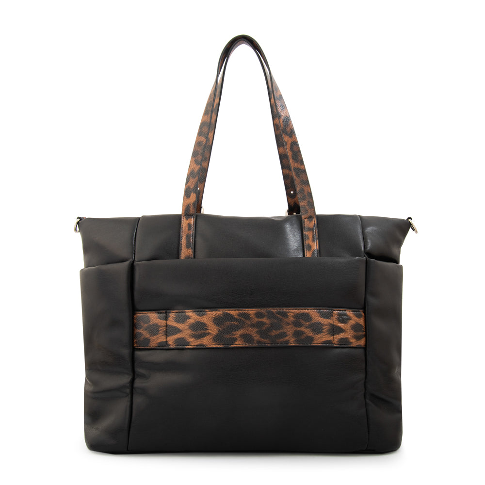 Cartera tote porta notebook lily negro