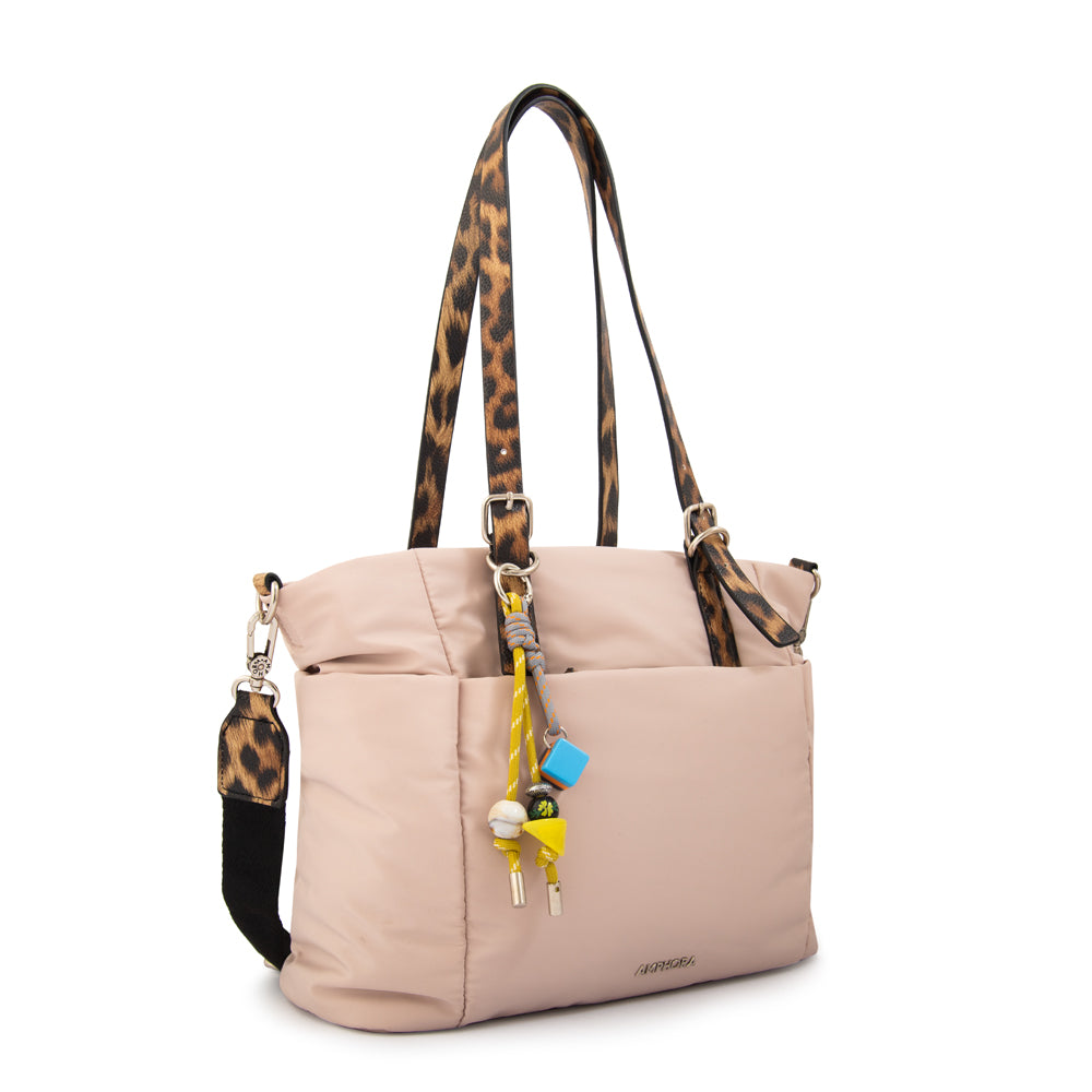 Cartera tote lily beige