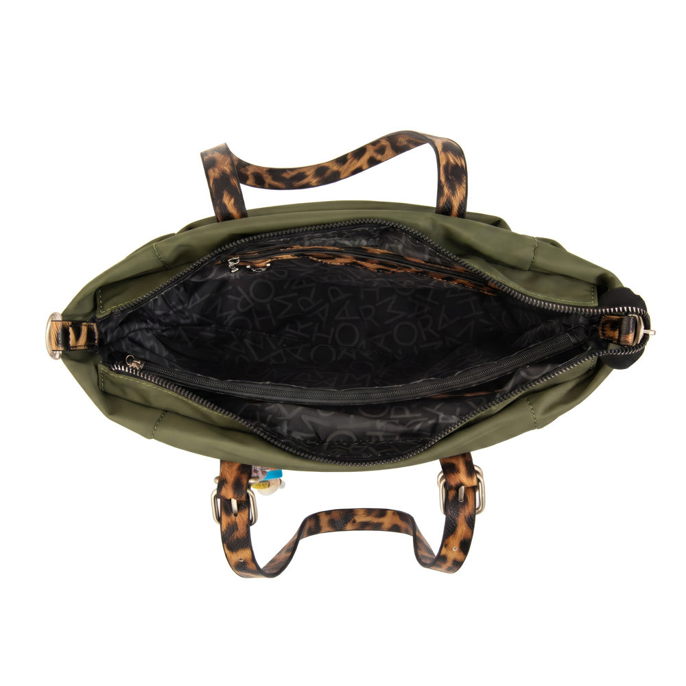 Cartera tote lily verde oliva