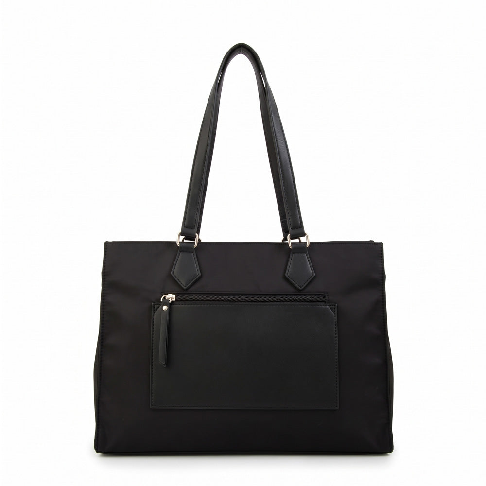 Cartera tote porta notebook nila negro
