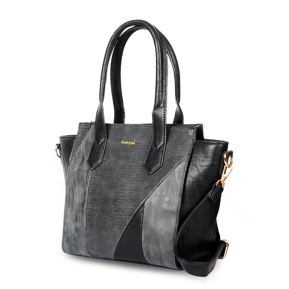 Cartera tote tres divisiones ezella grande negro