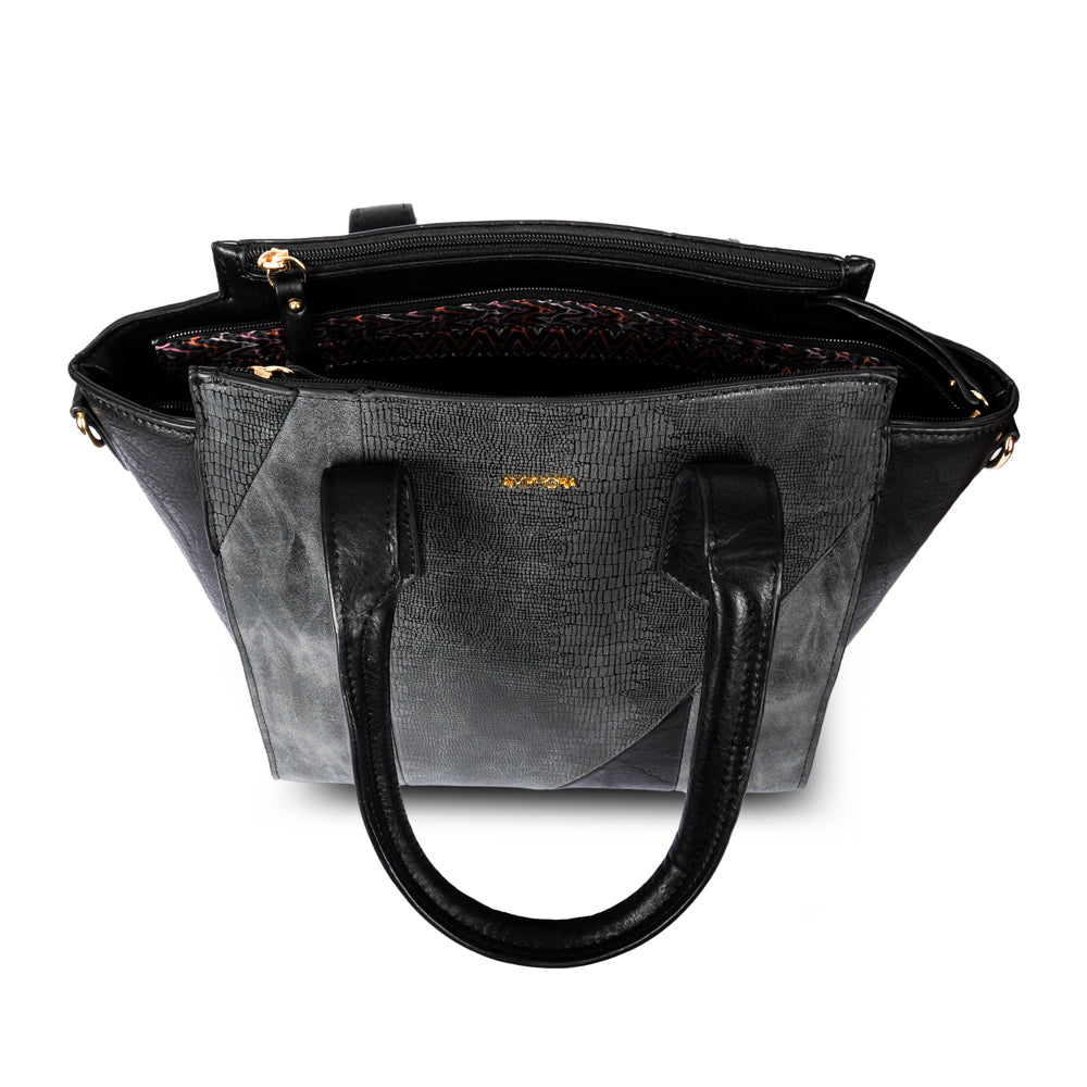 Cartera tote tres divisiones ezella grande negro