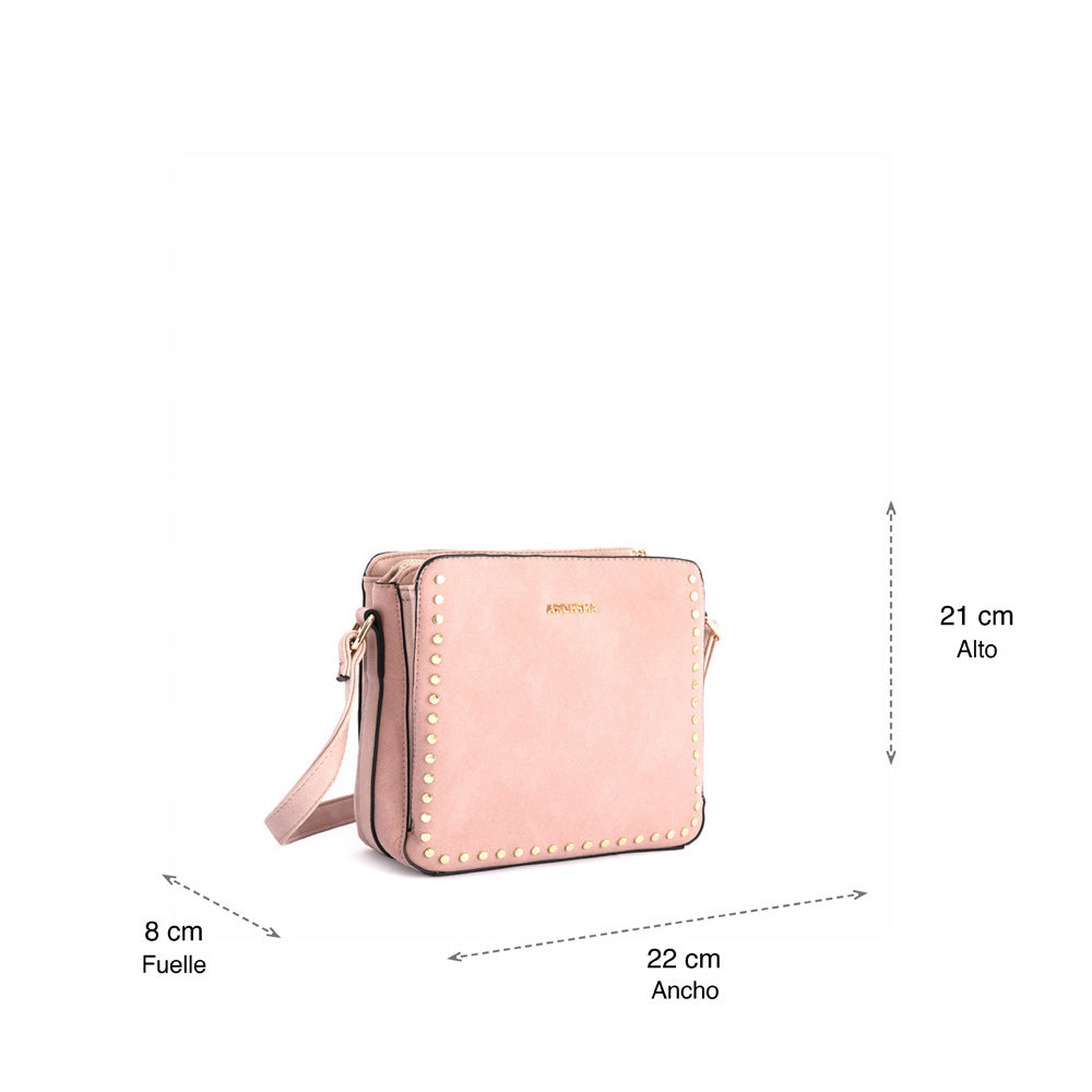 Cartera bandolera amnia pequeña rosa viejo