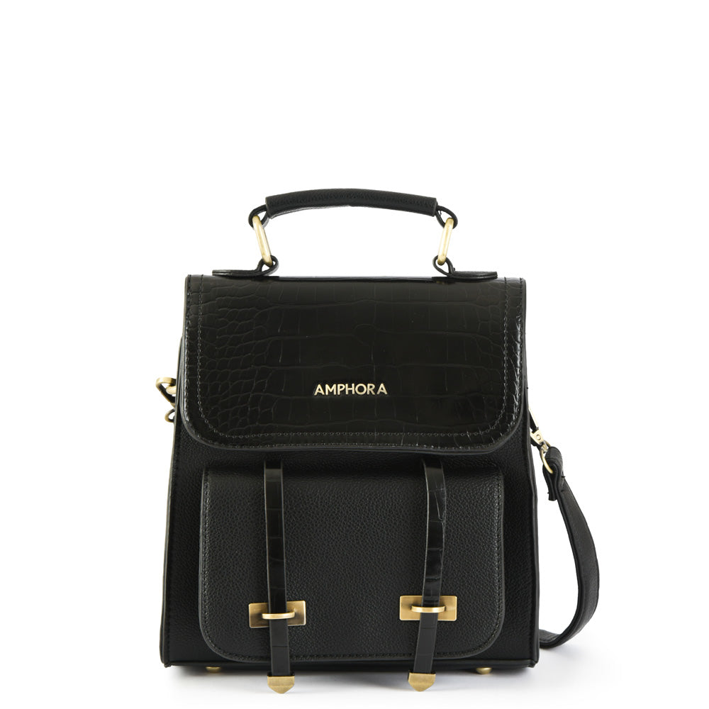Mochila con tapa kelly pequeña negro especial