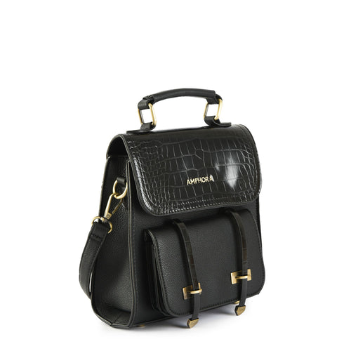Mochila con tapa kelly pequeña negro especial