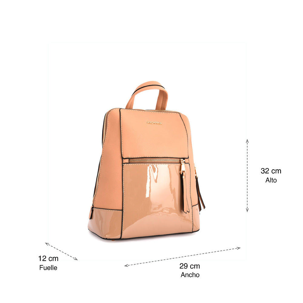 Mochila Mediana Azalea Beige Oscuro