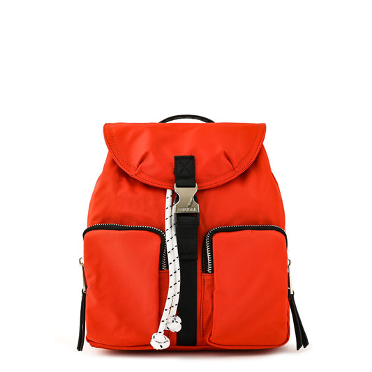 Mochila birambi con tapa rojo tomate