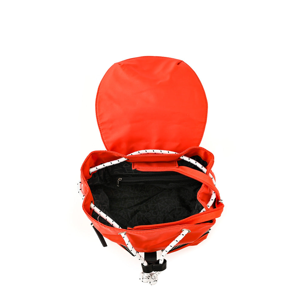 Mochila birambi con tapa rojo tomate