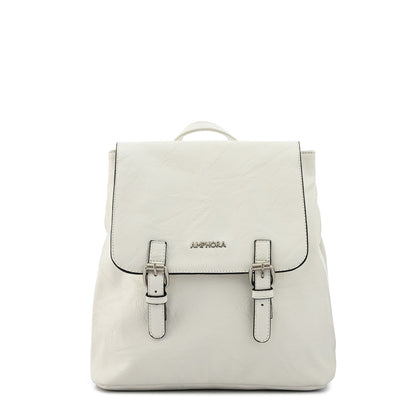 Mochila con tapa aimar blanco