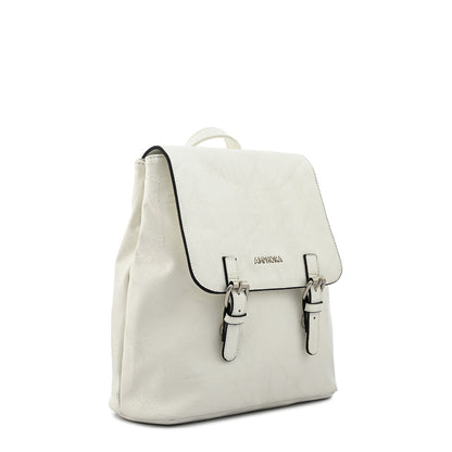 Mochila con tapa aimar blanco