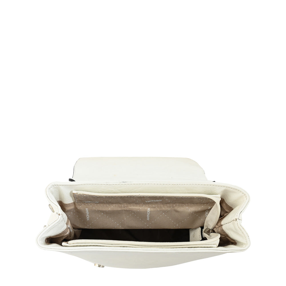 Mochila con tapa aimar mediana blanco