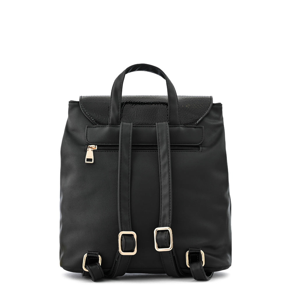 Mochila con tapa aimar mediana negro especial