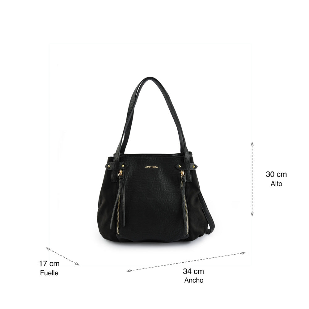 Cartera tote tres divisiones clou grande negro