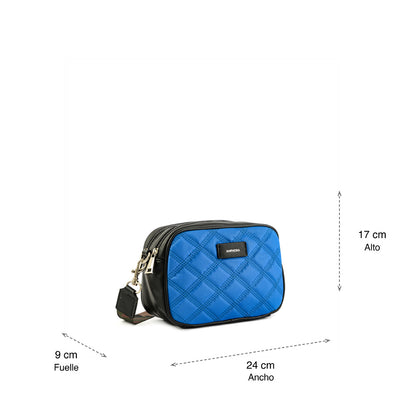 Cartera Bandolera Pequeña Couture Azul