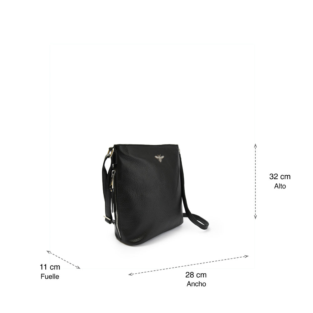 Cartera bandolera abeille mediana negro