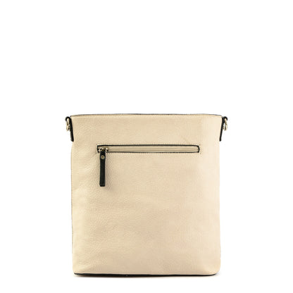 Cartera bandolera mediana nusser blanco crudo