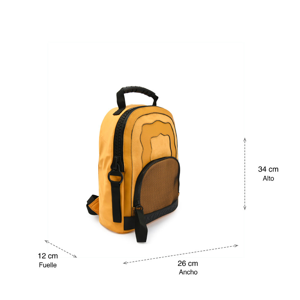 Mochila mediana chunky mostaza