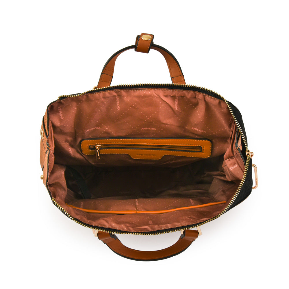 Mochila con tapa mediana astrid café