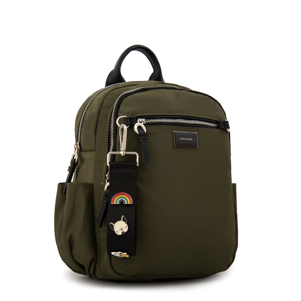 Mochila charlene mediana verde oliva