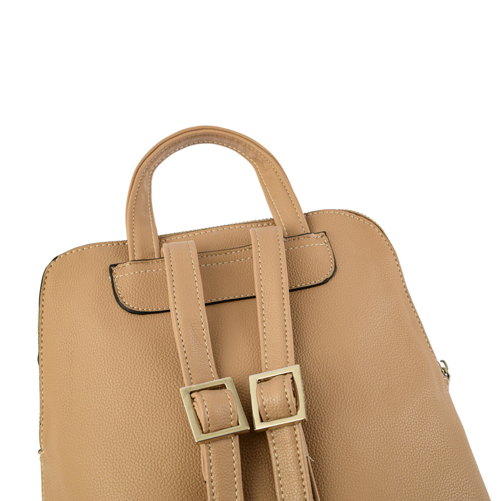 Mochila corinne mediana taupe