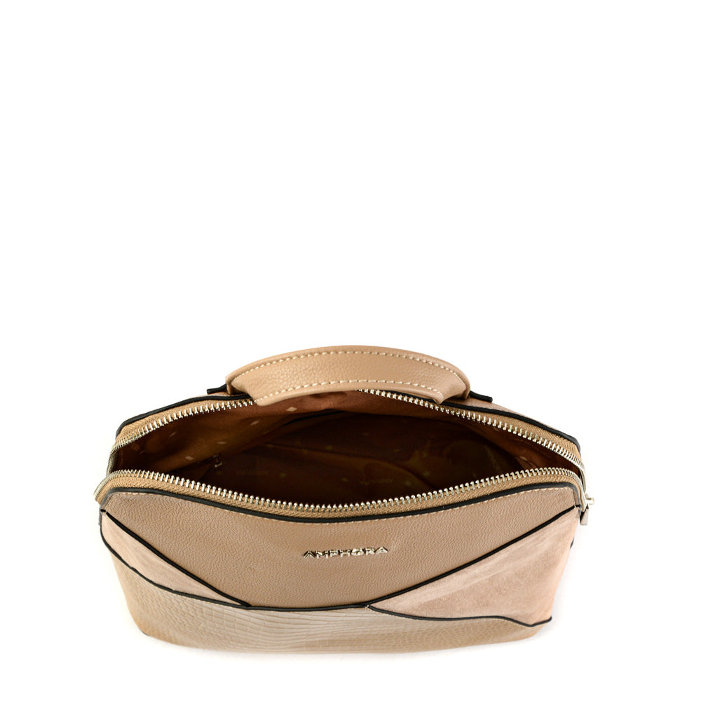 Mochila corinne mediana taupe
