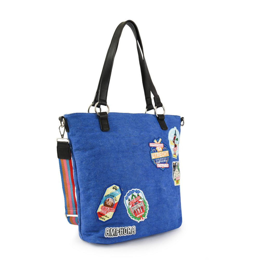 Cartera tote shopping mika grande azul