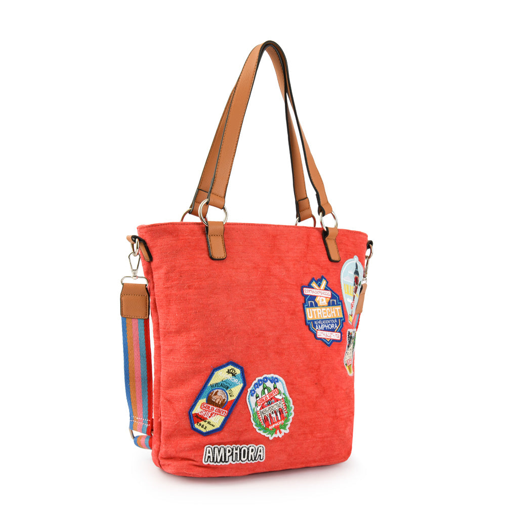 Cartera tote shopping mika grande coral