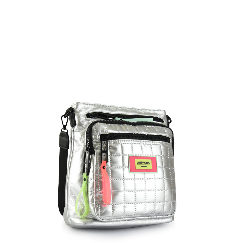 Cartera Bandolera Grande Volendam Plateado