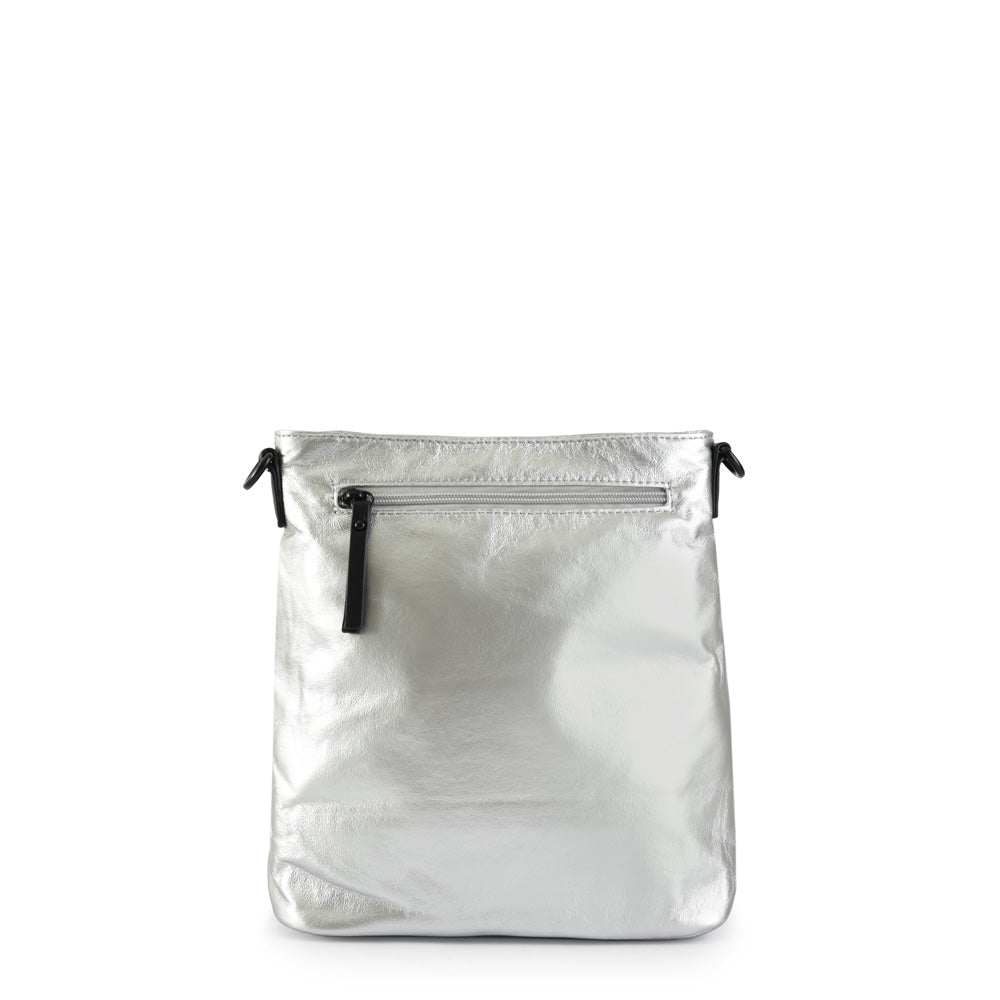 Cartera Bandolera Grande Volendam Plateado