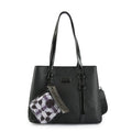 Cartera Dos Asas Tres divisiones Mediana Portugal Negro
