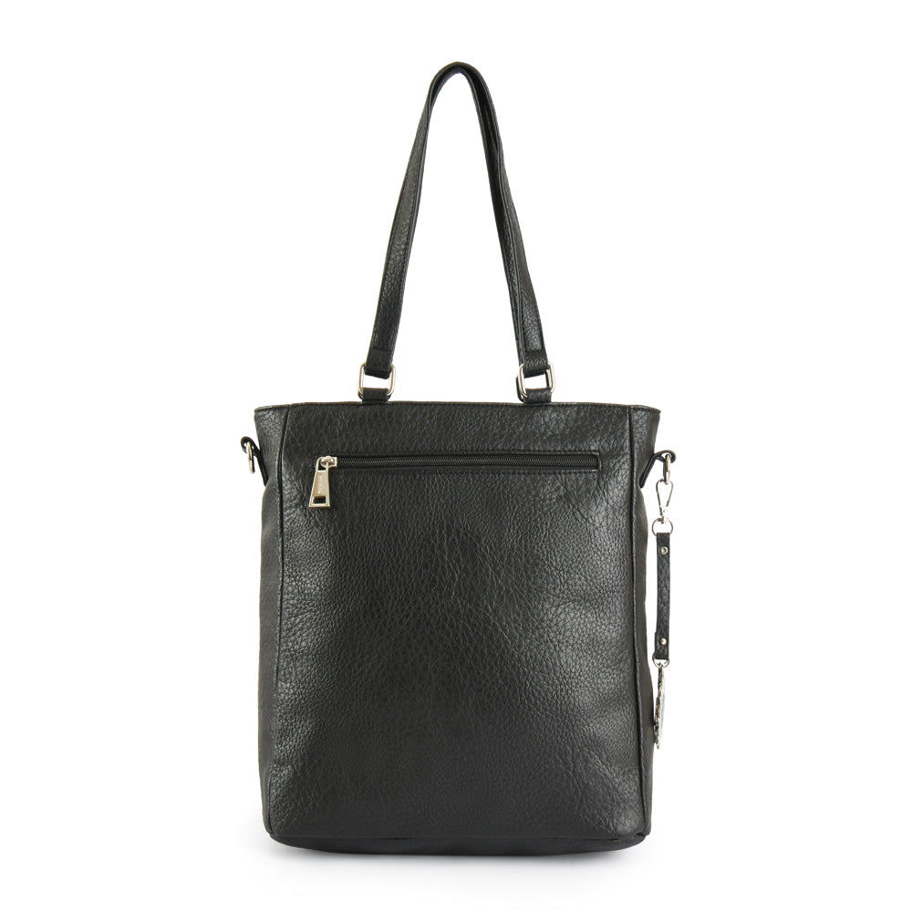 Cartera Dos Asas Grande Car Pintos Negro