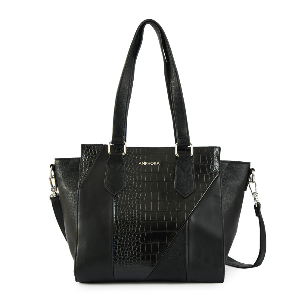 Cartera tote tres divisiones ezely mediana negro