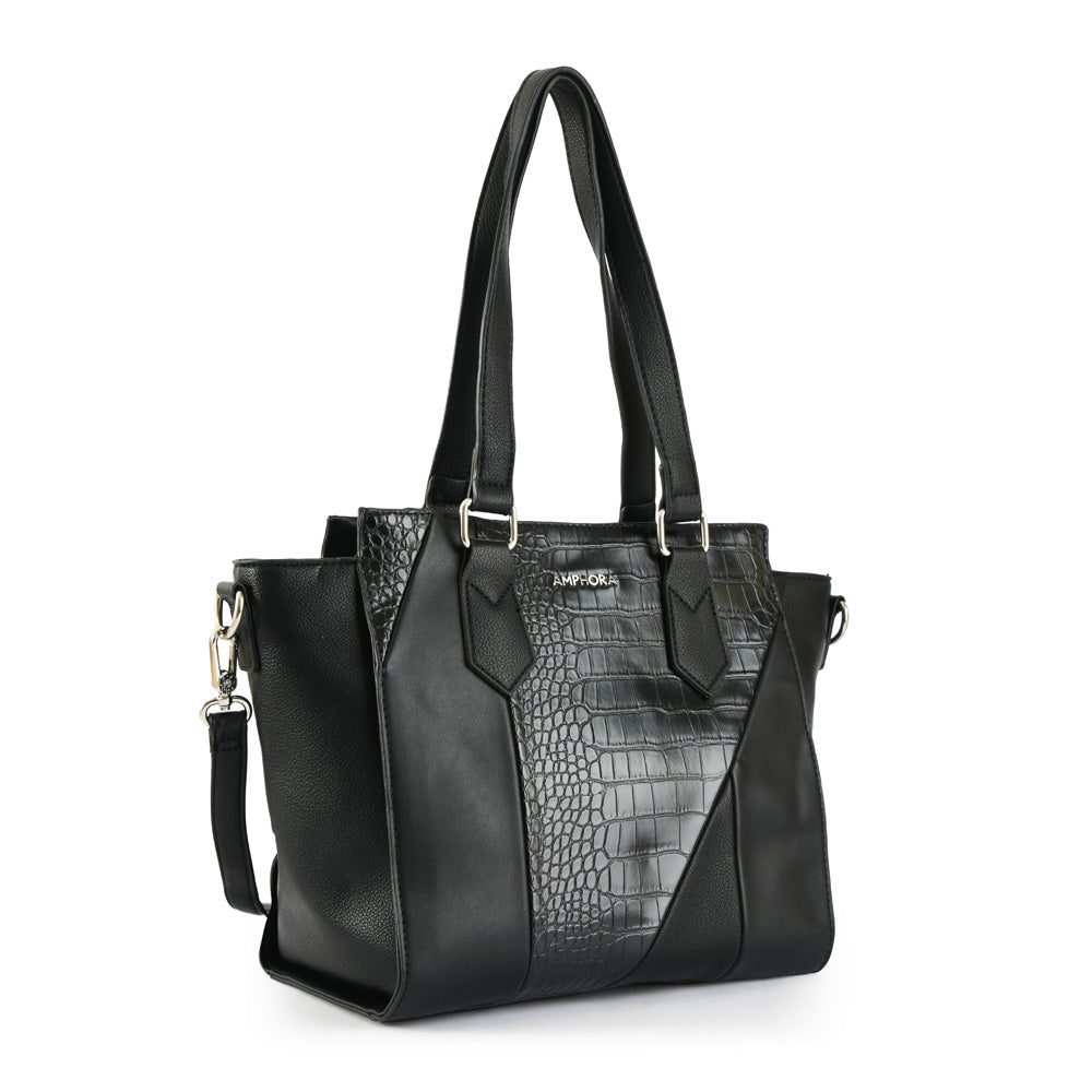 Cartera tote tres divisiones ezely mediana negro