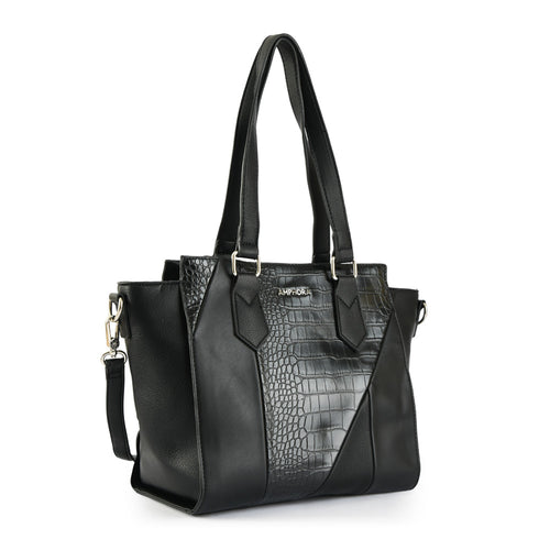 Cartera tote tres divisiones ezely mediana negro
