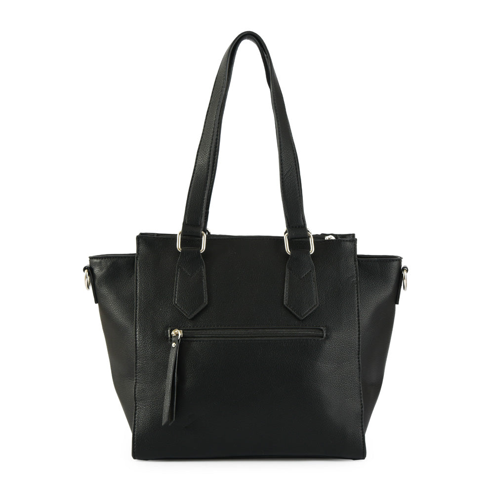 Cartera tote tres divisiones ezely mediana negro