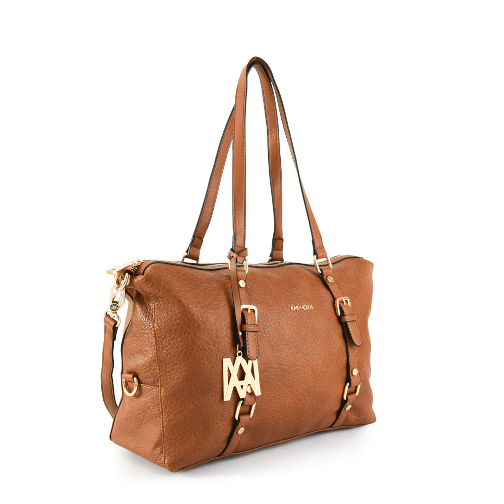 Cartera dos asas grande neryza café